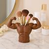 Yousheng 3D Printed Pen Holder, Muscular Man Figure, Creative Desk Organizer for Pens And Makeup Brushes, Funny Funny Fitness Enthusiast Gift