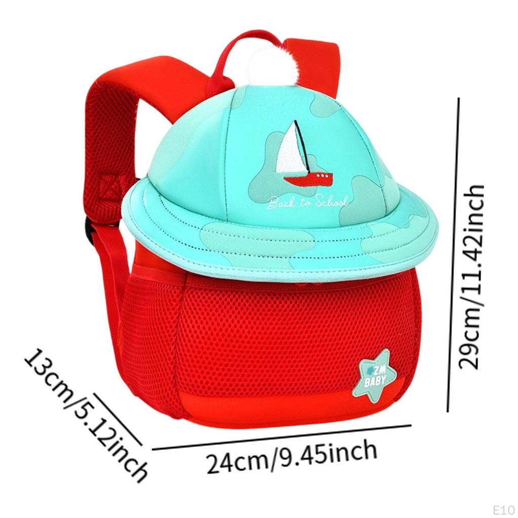 Cute Mushroom Backpack for Kids Mini Travel Bag 3D Bookbag Schoolbag Age 3-6