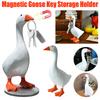 Söt magnetisk gås nyckelhållare Harts Dekorativ figur Stark magnet för hemingång Organizer Perfekt inflyttningspresent