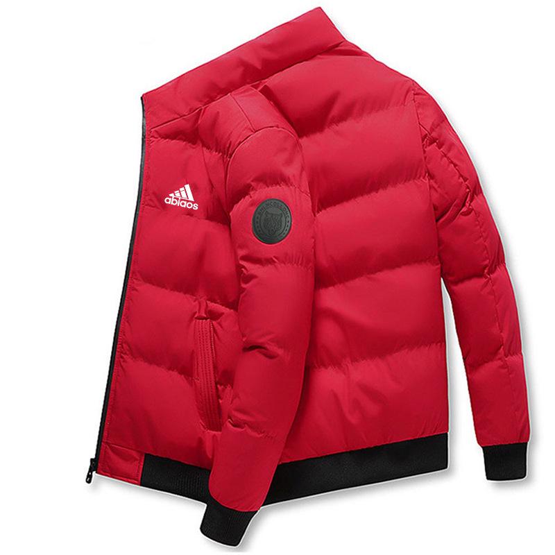 Cross Letter Men's Lightweight Winter Cotton Padded Stand Collar Jacket