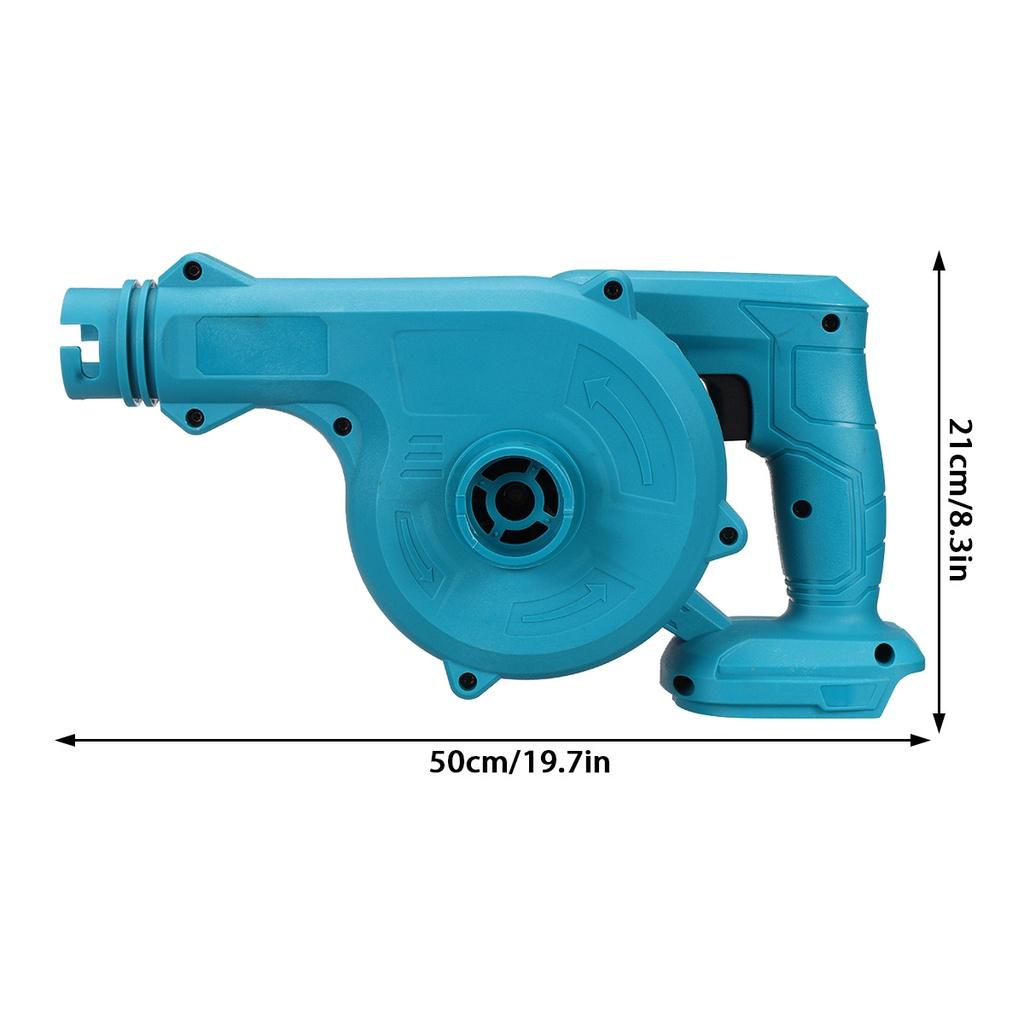 1600 W elektrisches Luftgebläse, 2-in-1-Blas- und Saug-Laubbläser, kabelloser Staubreiniger-Sammler für Makita 18 V-Akku