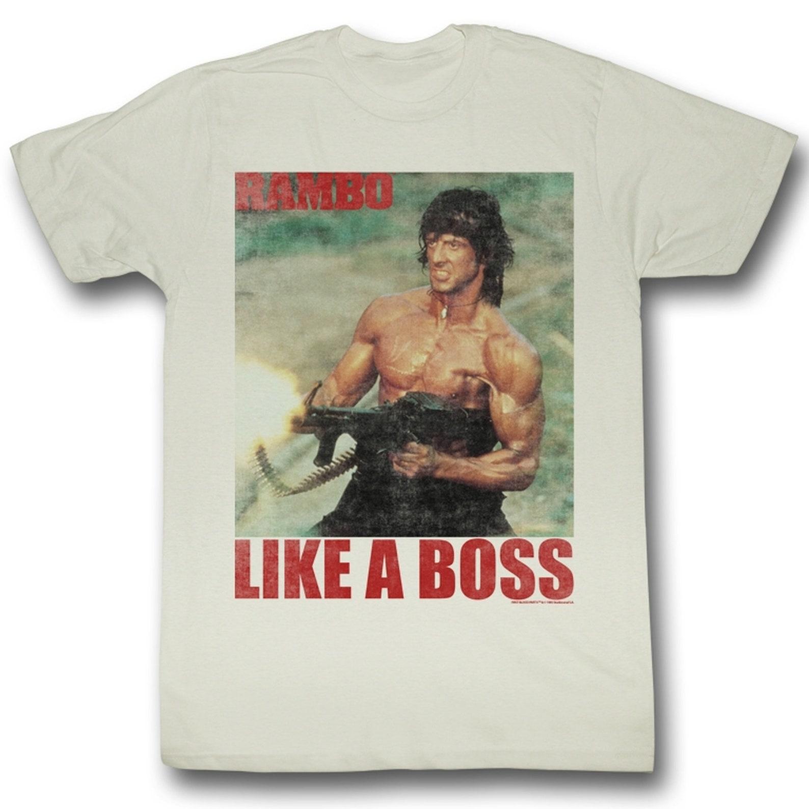 Rambo Boss Rambo Natural Adult T-Shirt S