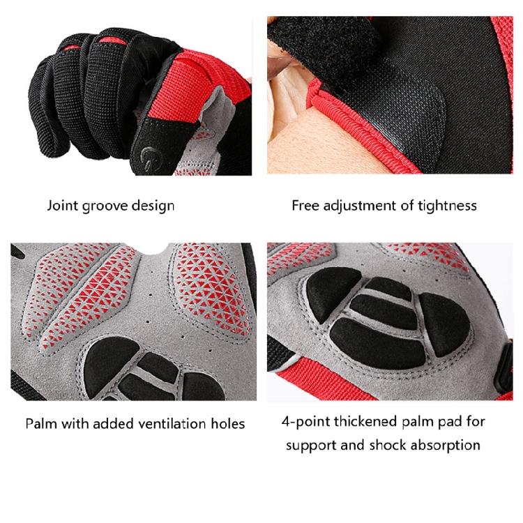 Cycling Gloves Nonsip Silicone Palm with Breathable Shock Absorption Padding For Professional Training And Commuting
