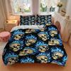 3pcs Bedding Set Flame Skulls Includes 1 Comforter + 2 Pillowcases, Without Pillow Inserts, Soft Comfortable,a0909082