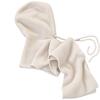 Korean Style Winter Balaclava Hat Solid Color Knitted Hooded Beanie Hood Scarf Combo  Trendy Girls