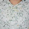 Abito longuette plissettato da donna primavera estate colletto alla coreana con fiocco manica lunga elegante abito con stampa floreale beige