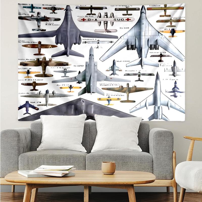 Aircraft Wall Hanging Tapestry Wall Cloth Tapestries Decor Wall Bedroom Decoration