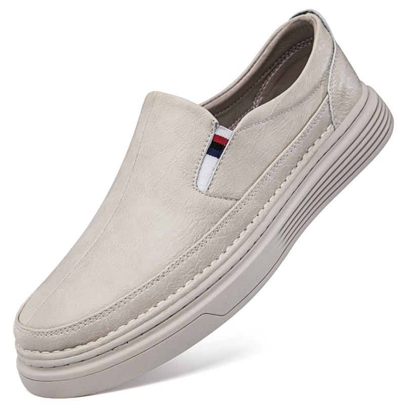 Men's shoes summer new board shoes men's trendy shoes British business leather shoes men's one-pedal lazy tooling casual shoes