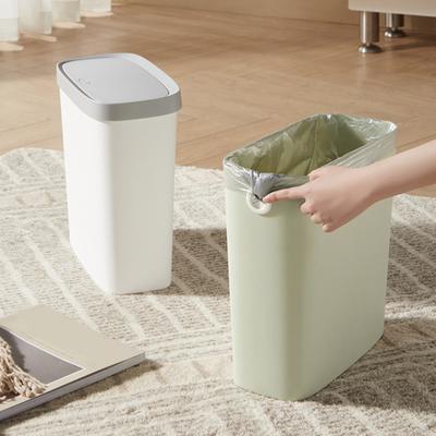 Household Trash Can Without Lid Press Ring Modern Large Capacity Living Room Kitchen Bathroom Plastic Waste Rubbish Garbage Storage Bin