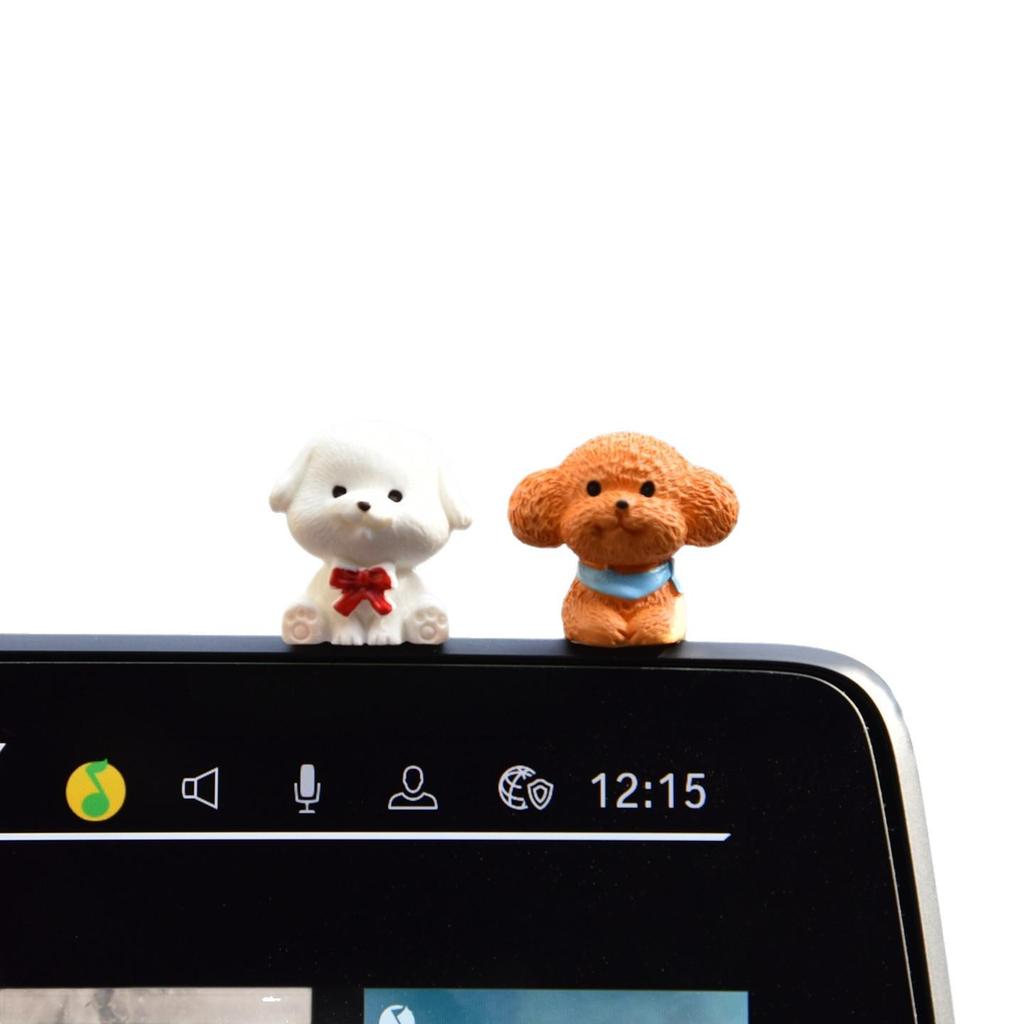 Cute Puppy Car Ornament Figure for Center Console Display