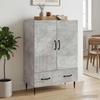 Sideboard Concrete Grey 66 x 34.5 x 95 cm Engineered Wood