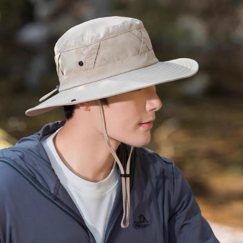 Outdoor Sun Protection Hat Men'S Summer Fishing Sun Hat Big Brim Breathable Cool Hat Hiking Bucket Hat