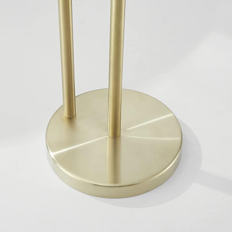 Freestanding Stainless Steel Tissue and Towel Holder with Storage, No-Drill Bathroom Toilet Paper Stand