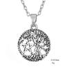Teamer Vintage Tree of Life Yggdrasil Pentacle Amulet Star of David Viking Tunes Portugal Necklace Pendant Antique Silver Color