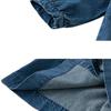 Girls Long Sleeve Dress Solid Color Denim Dress Children Spring Autumn Loose Casual Buttons Tops Dresses for Kids