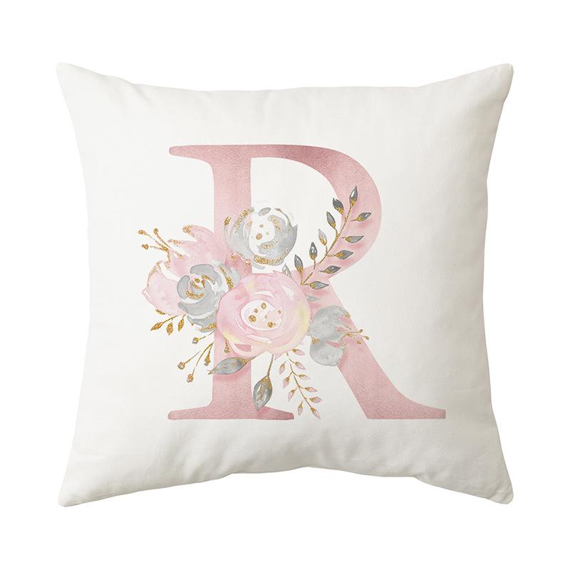 26 Letter Printed Cushion Cover Modern Simple Home Sofa Decoration Cushion Cover Bedroom Cushion Cover