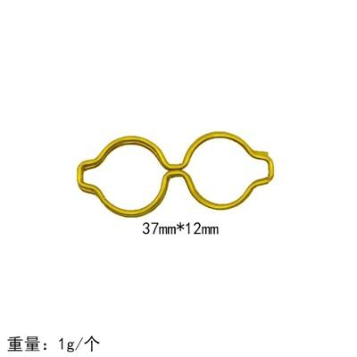 10pcs Colorful glasses, creative paper clips, paper clips, accessories, student office supplies, plastic wire, metal
