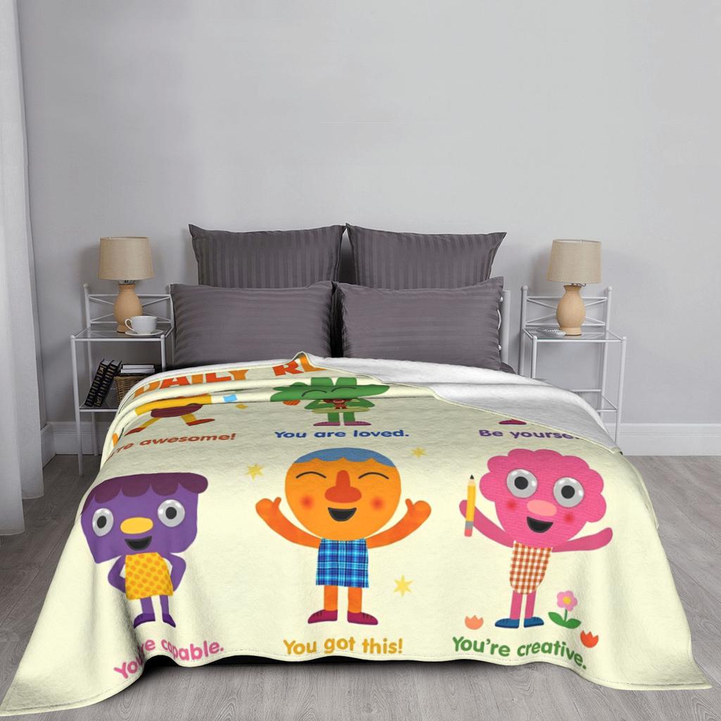 Noodle & Pals Micro Coperte Super Semplici Flanella Primavera/Autunno Promemoria Quotidiani Coperte Plaid Multifunzione Leggere Divano