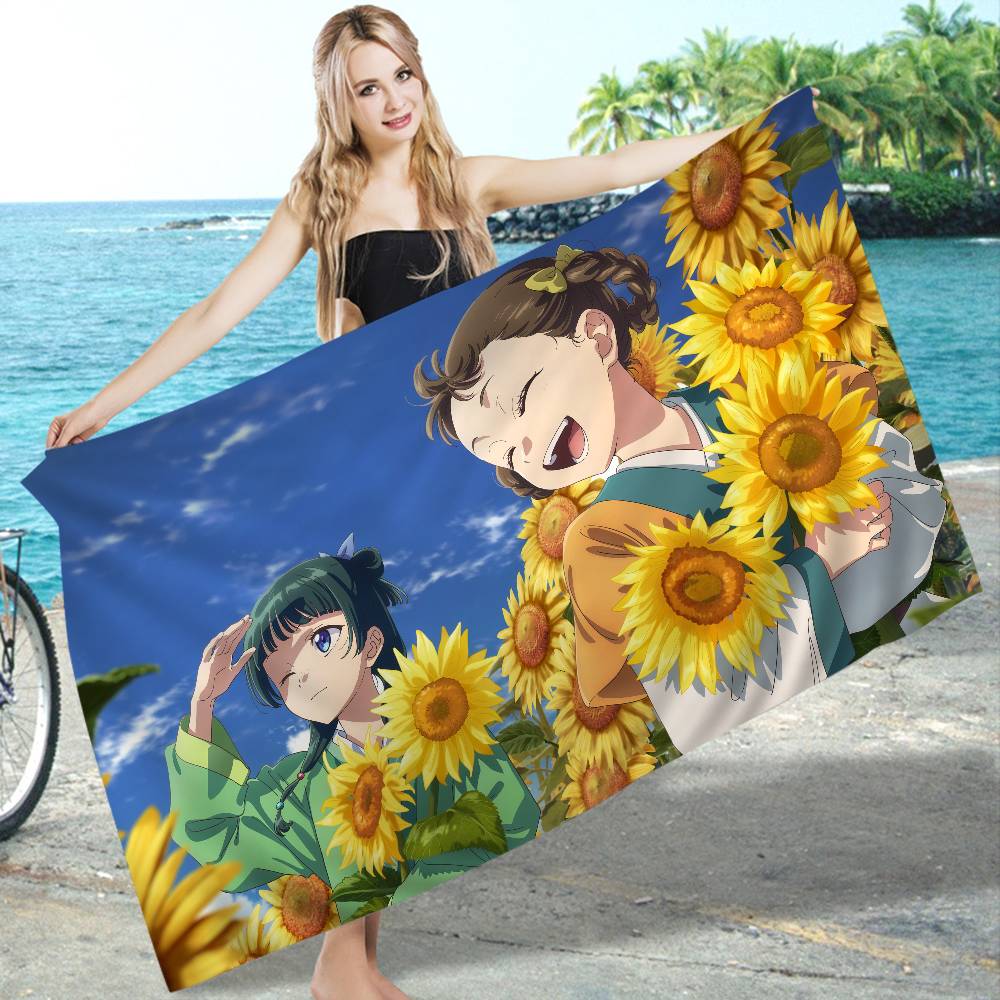 Anime The Apothecary Diaries Microfiber Printed Beach Towel Mountain Climbing Yoga Beach Swimming Running Absorbent Soft Towel