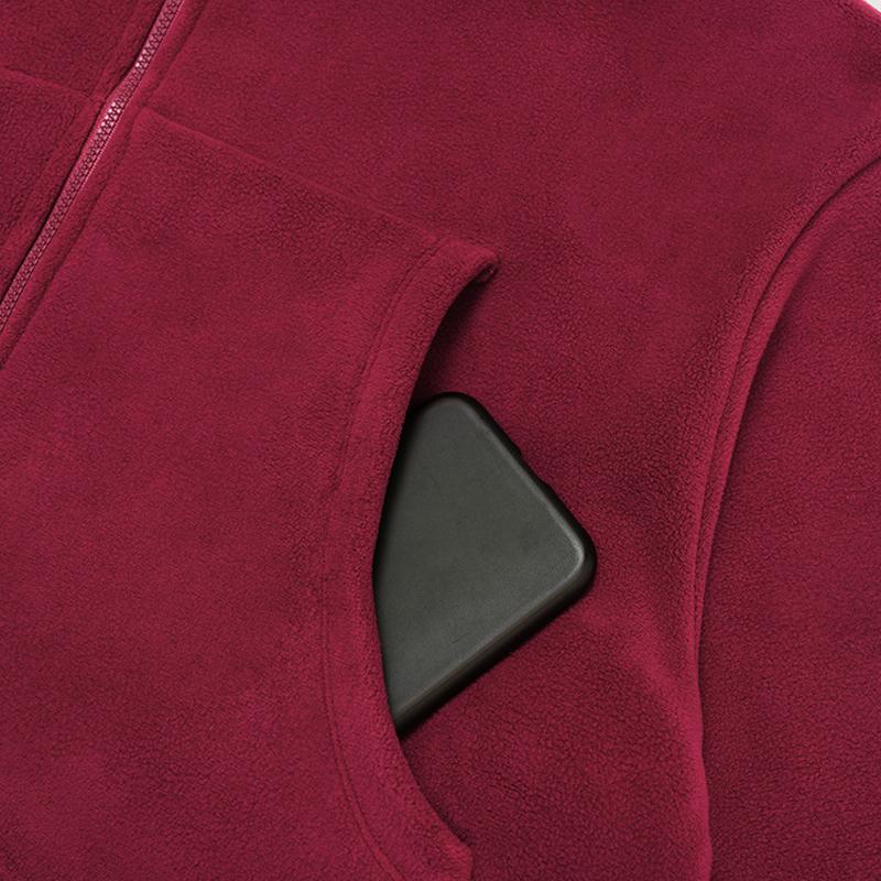 Jacket Stand-up Collar Windproof and Warm Austrian Fleece Drawstring Jacket Women's Running Plus Fleece Sports Jacket