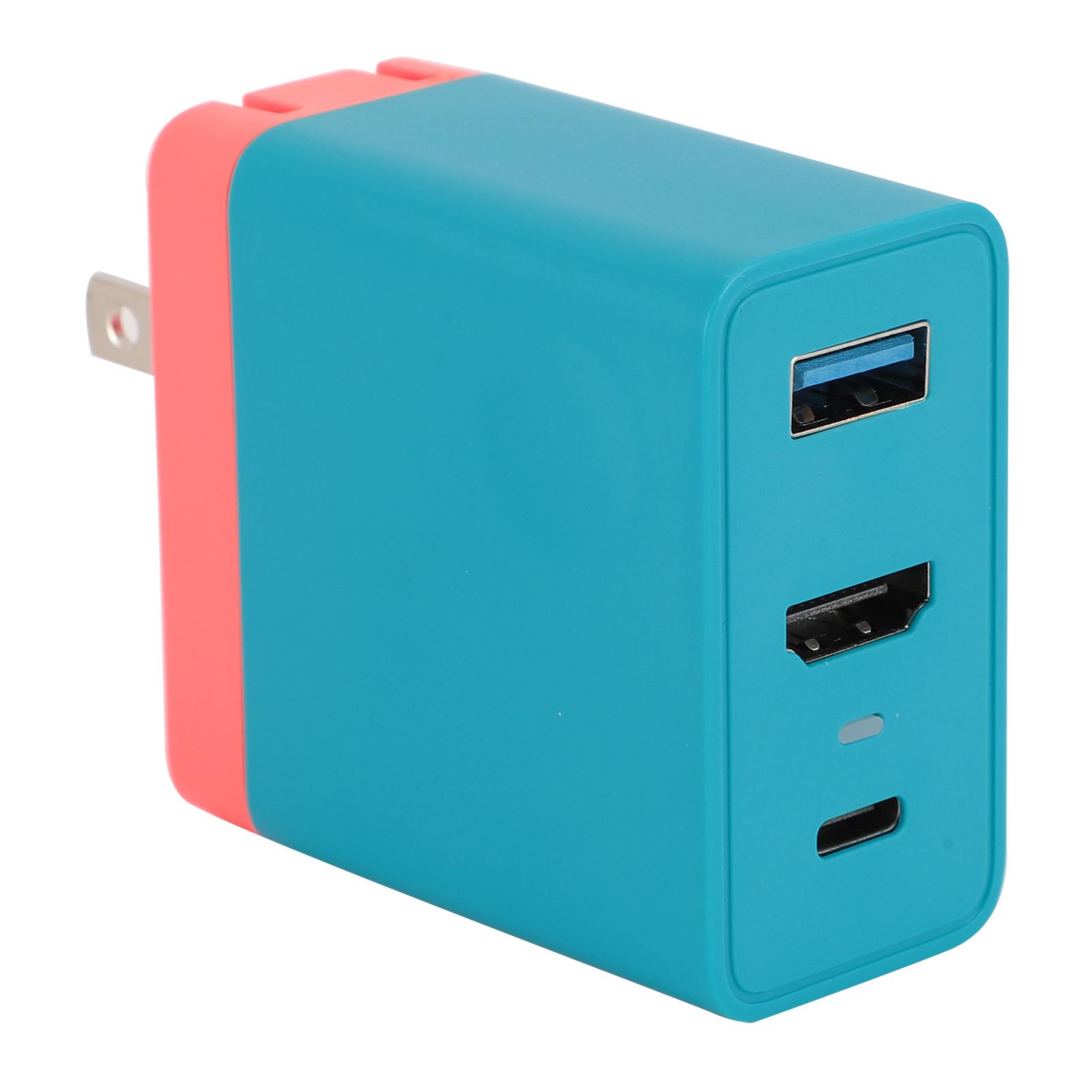 

для Switch Portable Dock 45W PD Быстрая зарядка 4K HD Мультимедийный интерфейс USB 3.0 USB C Зарядное устройство US Plug