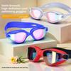 Swimming Goggles Adult Anti-fog Professional One-piece Silicone Large-frame Glasses Electroplated Swimming Goggles Glasses