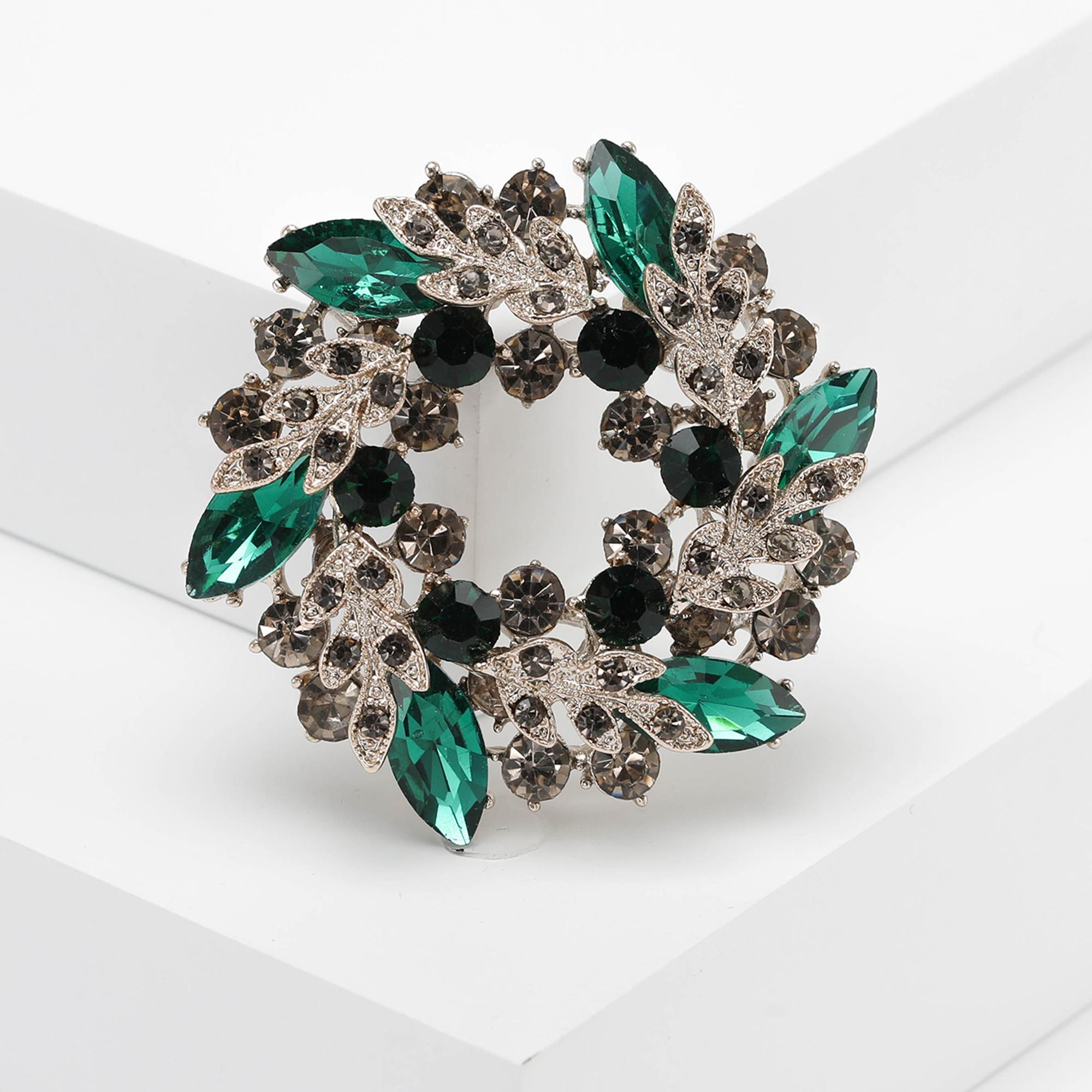 

Брошь-венок со стразами для женщин, унисекс, с драгоценными камнями, в виде колоса пшеницы, стеклянная, в виде растения, булавка для мероприятия, вечеринки, украшение для рюкзака, аксессуары для одежды