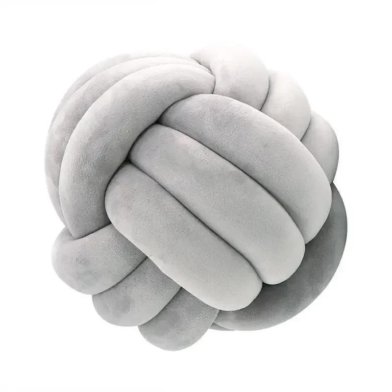 Round Knot Pillow Ball Aesthetic Ultra Soft Plush Sofa Pillows Living Room Decorative Creative Weave Throw Cushion Office Chair
