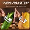 Wooden Handle Vegetable Peeler with Bottle Opener, Stainless Steel Swing Blade for Fruit, Veggies and Sugarcane