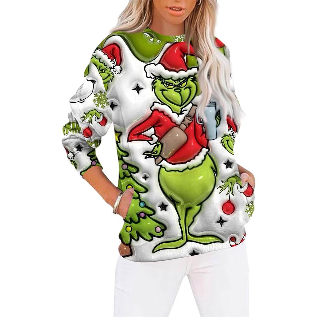 Christmas Sweatshirts For Women Sweater Cute Shirt Fall Pullover Top