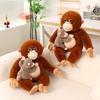 50cm Cute Mother Kid Gorilla Plush Toy Soft Stuffed Animal Pillow Doll Home Room Decoration Birthday Gift Boys Girls Warm Cuddle