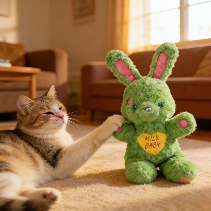 Valentines Day Easter Bunny Soft Cuddly Teddy Bear Plush with Fluffy Fur Adorable Heart Stuffed Animal Rabbit Romantic Gift