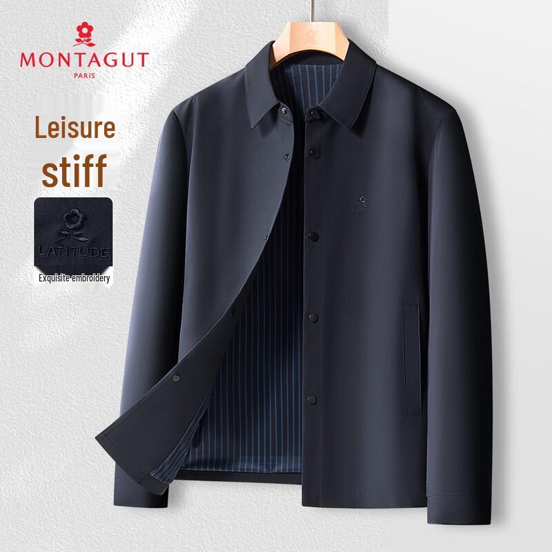 

MONTAGUT Men s Snap-Button Lapel Jacket XL