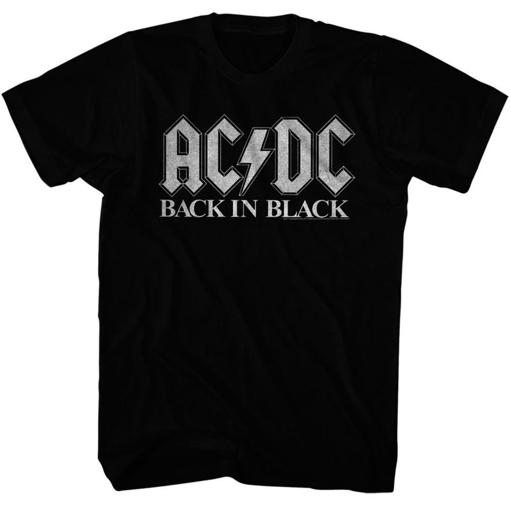 

AC/DC cd cvr BACK IN BLACK SILVER LOGO Official SHIRT XXXL 3XL new Unisex T-Shirt XL