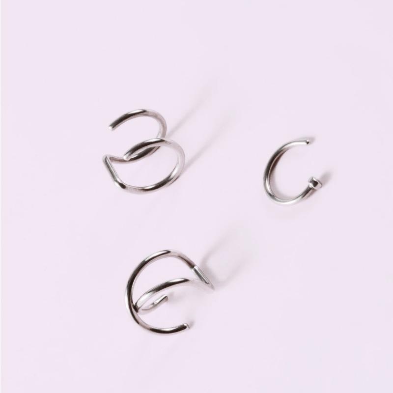 

Зажим для носа из нержавеющей стали, новый непористый зажим для прокола, ложное кольцо в носу