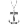 Thunder Hammer Pendant Necklace Retro Titanium Steel ChainShip Anchor Sweater Chain