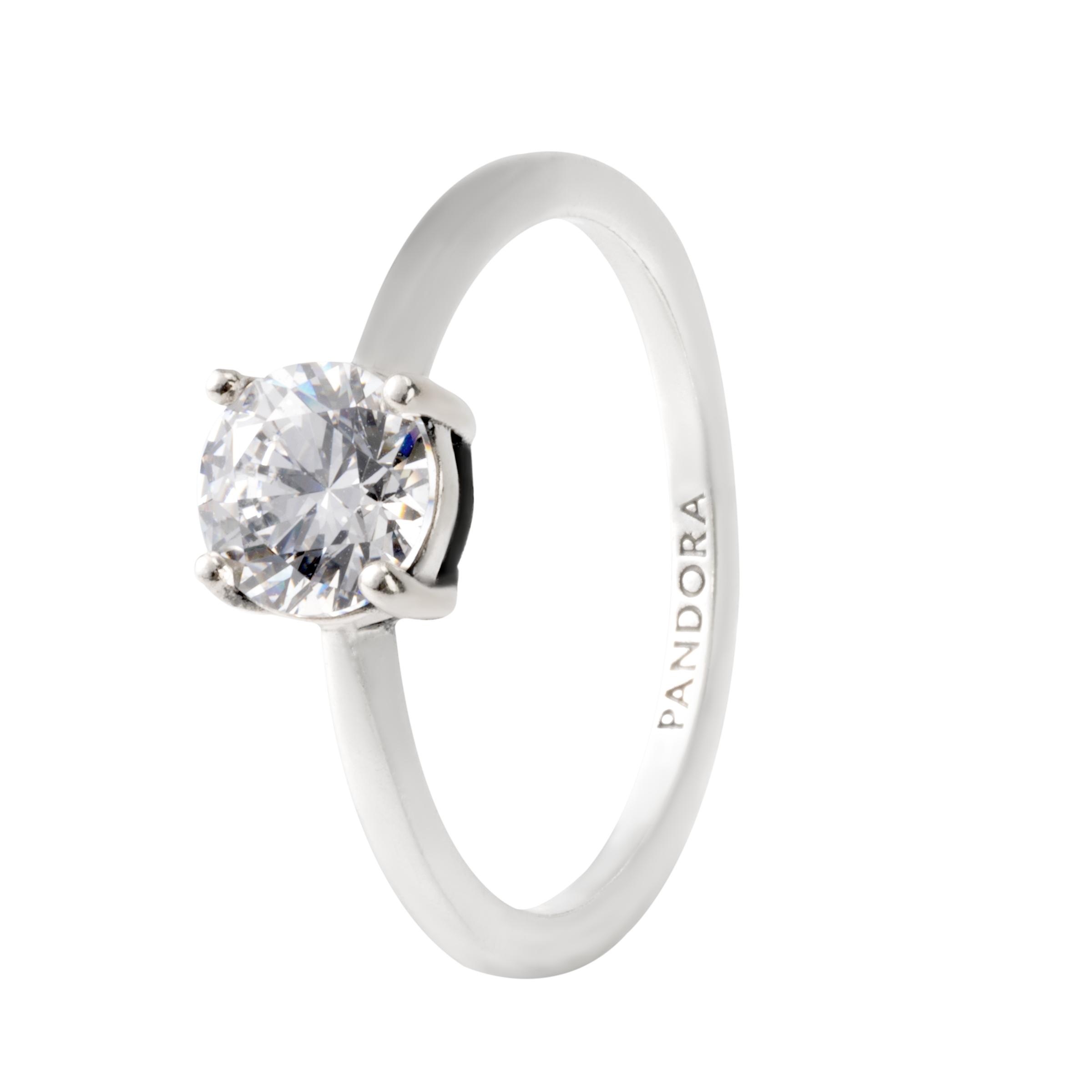 Pandora Shining Solitaire 925 Silver Ring Women ring 190052C01 Box,52