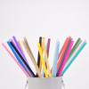 7Mm Aperture Straw 37 Color Solid Color Plastic Cup Accessories Pp Straw Non-Disposable Straw With Ring