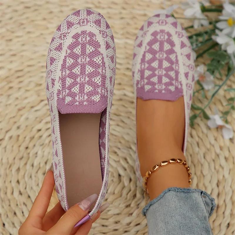 

Туфли медсестры на плоской подошве Осенние сетчатые трикотажные сандалии для женщин Мягкая подошва Туфли для мам для женщин Пляжная обувь на плоской подошве с ромбовидным узором Tenis De Mujer 41 розовый