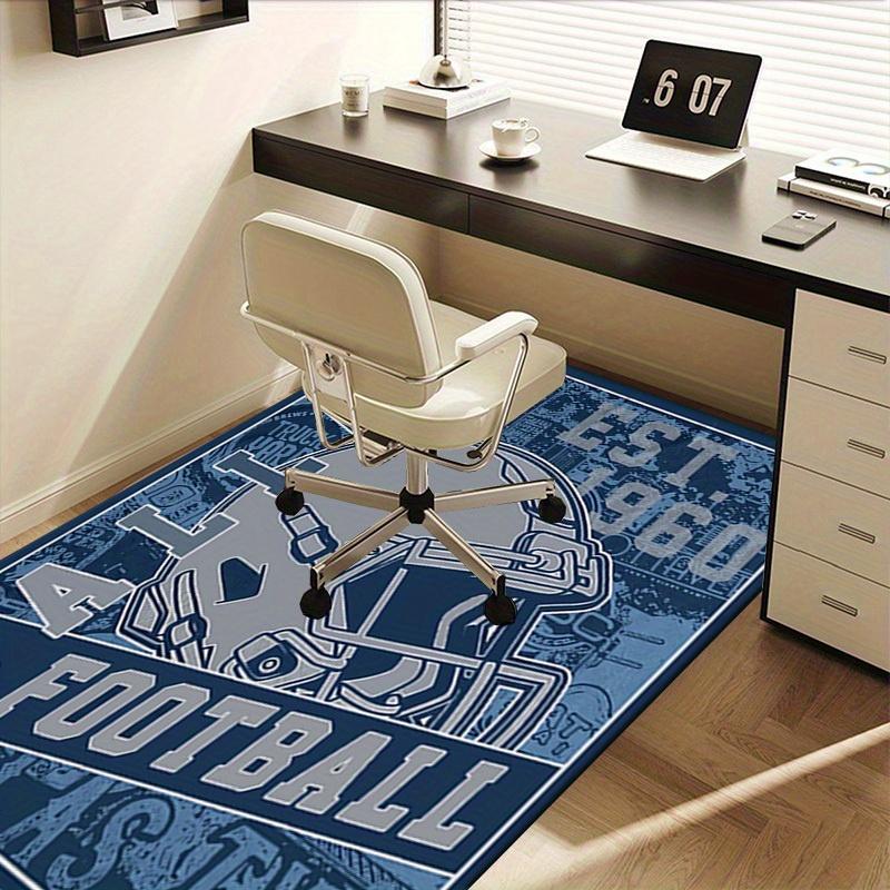 Office Carpet Dallas Football Design Sofa Rug, Chair Mat Protection