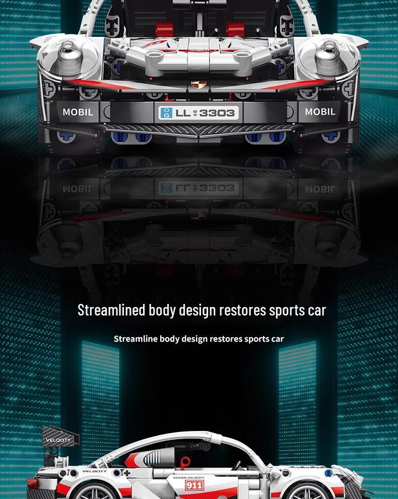 Pull-Back Technology Car Compatible with Lego: Lele Brothers 9055 Educational Assembly Toy for Kids