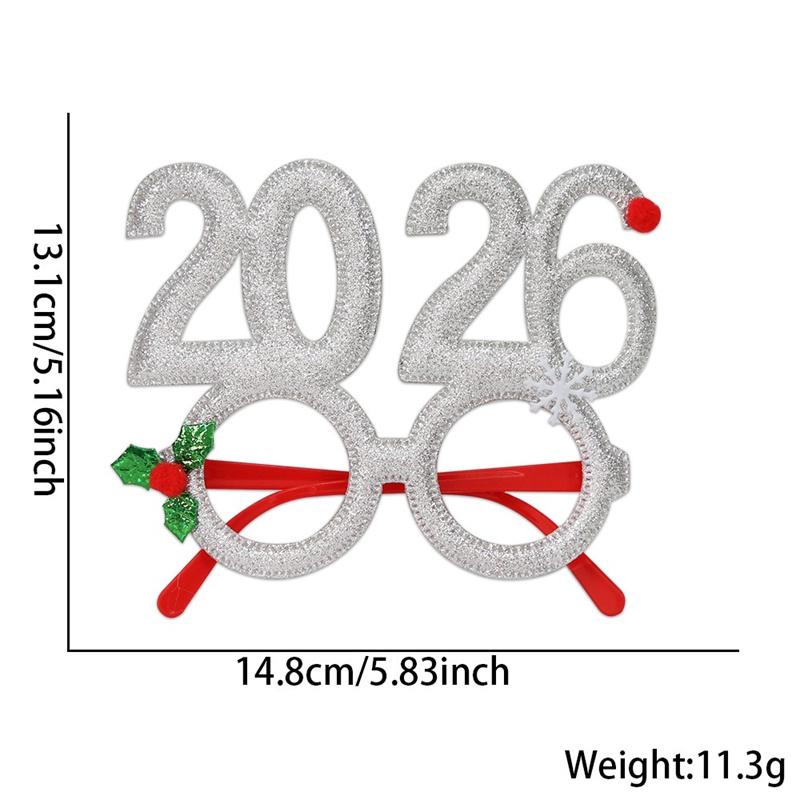 2026 Funny Eyeglasses Frames Party Decoration Christmas Theme New Year Photo Frame Creative Eye Wear for DIY Xmas Holiday Decor
