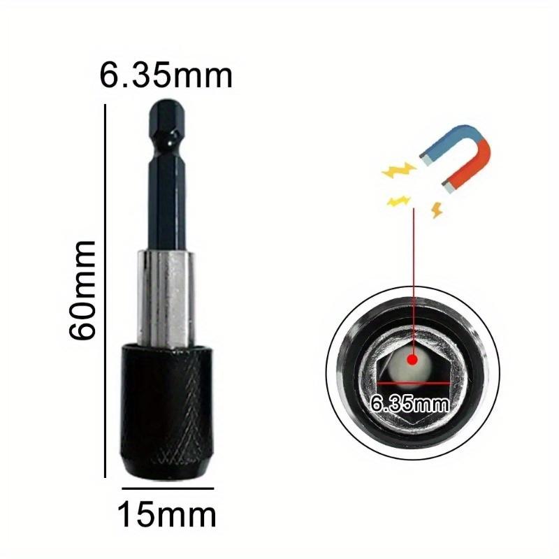 11pcs Hexagonal Handle Broken Head Screw Extractor 60mm Black Quick Release Electric Hexagonal Broken Thread Removal Tool Set