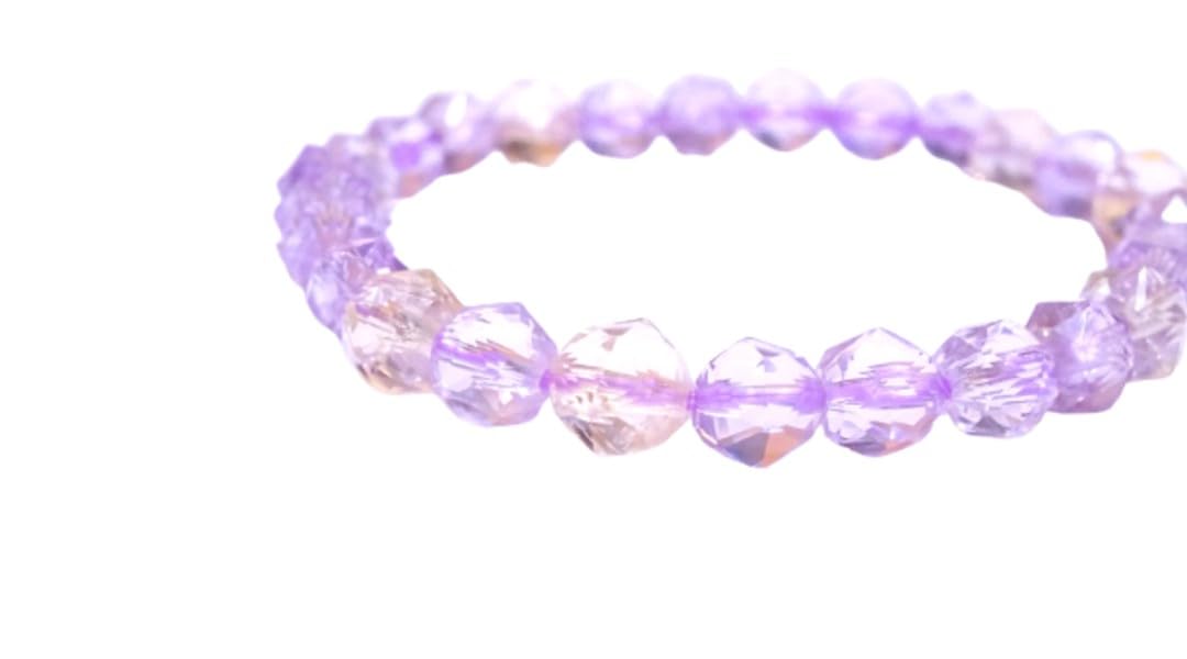 

lucky charm to help you live a happy and Citrine Bracelet for Men and Women Natural 6mm Round Cut Kanoishi [A bright, life] Ametrine, Amethyst, -