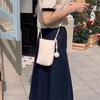 Sweet Fresh Macaron Vertical Mini Ladies Pouch, Portable Small Crossbody Bag For Storing Phone Keys Change Daily Use