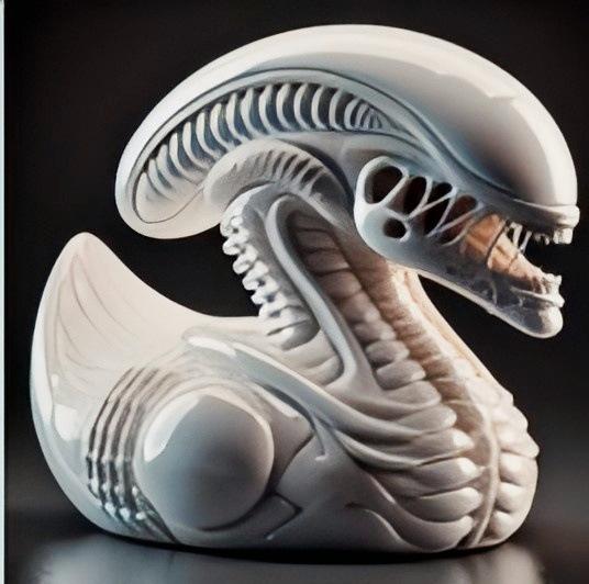 Evil Alien Duck Resin Statue Funny Gift Idea Car Dashboard & Desk Decor Unique Ornament