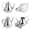 Stainless Steel Gooseneck Pour Over Coffee Drip Kettle, 1.2L Coffee Pot Tea Filter Pot Filter Ergonomic Handle Comfortable Grip for Hotels Restaurants