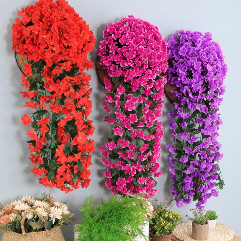Simple Natural Style Artificial Vines Silk Artificial Flowers for Home Decor Uv Resistant Outdoor for Home for Outside