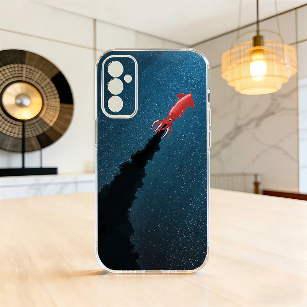

O-Octopus Phone Case For SamsungA10,12,20,21S,30,31,40,50,51,52,70,71 Transparent Cover Samsung a50 30s 50s