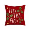 New Christmas Gingerbread Man Linen Cushion Printed Backrest Home Cushion Pillow Cover